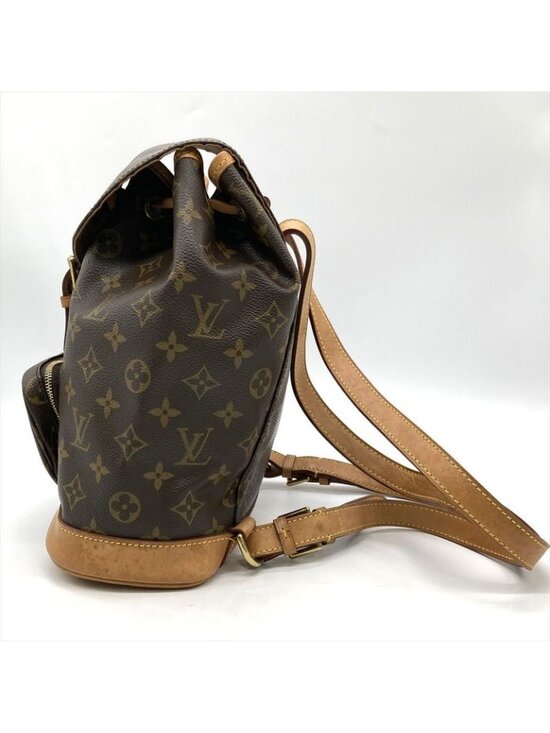 Louis Vuitton Montsouris MM Backpack Monogram Canvas Brown Gold Hardware main image 6
